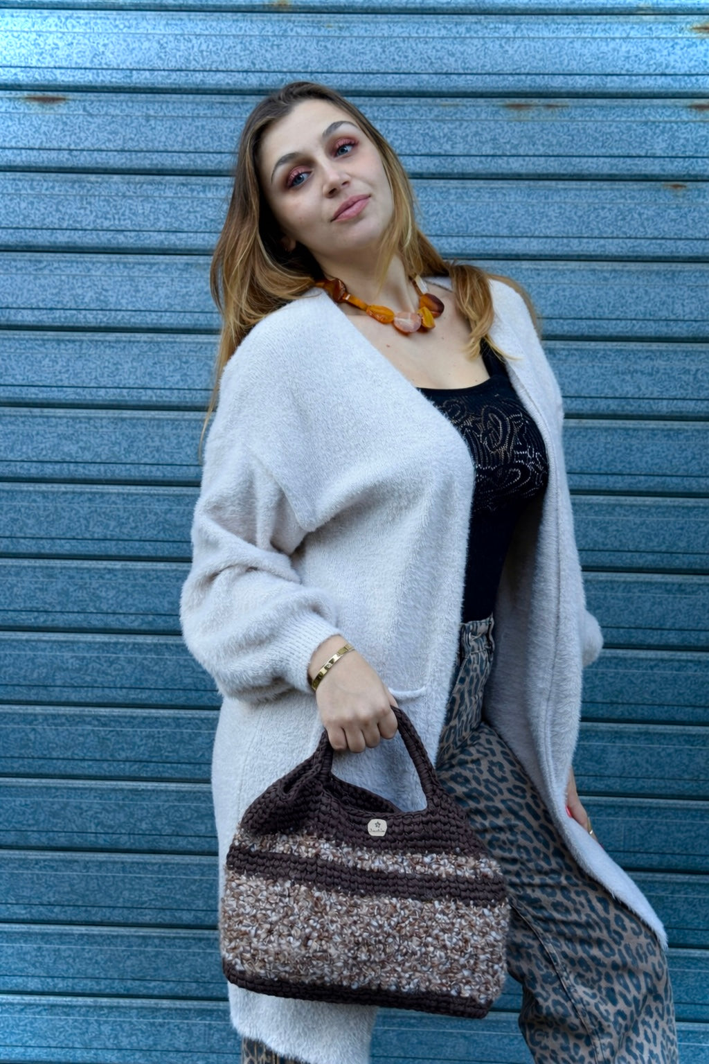 Borsa in lana fatta a mano