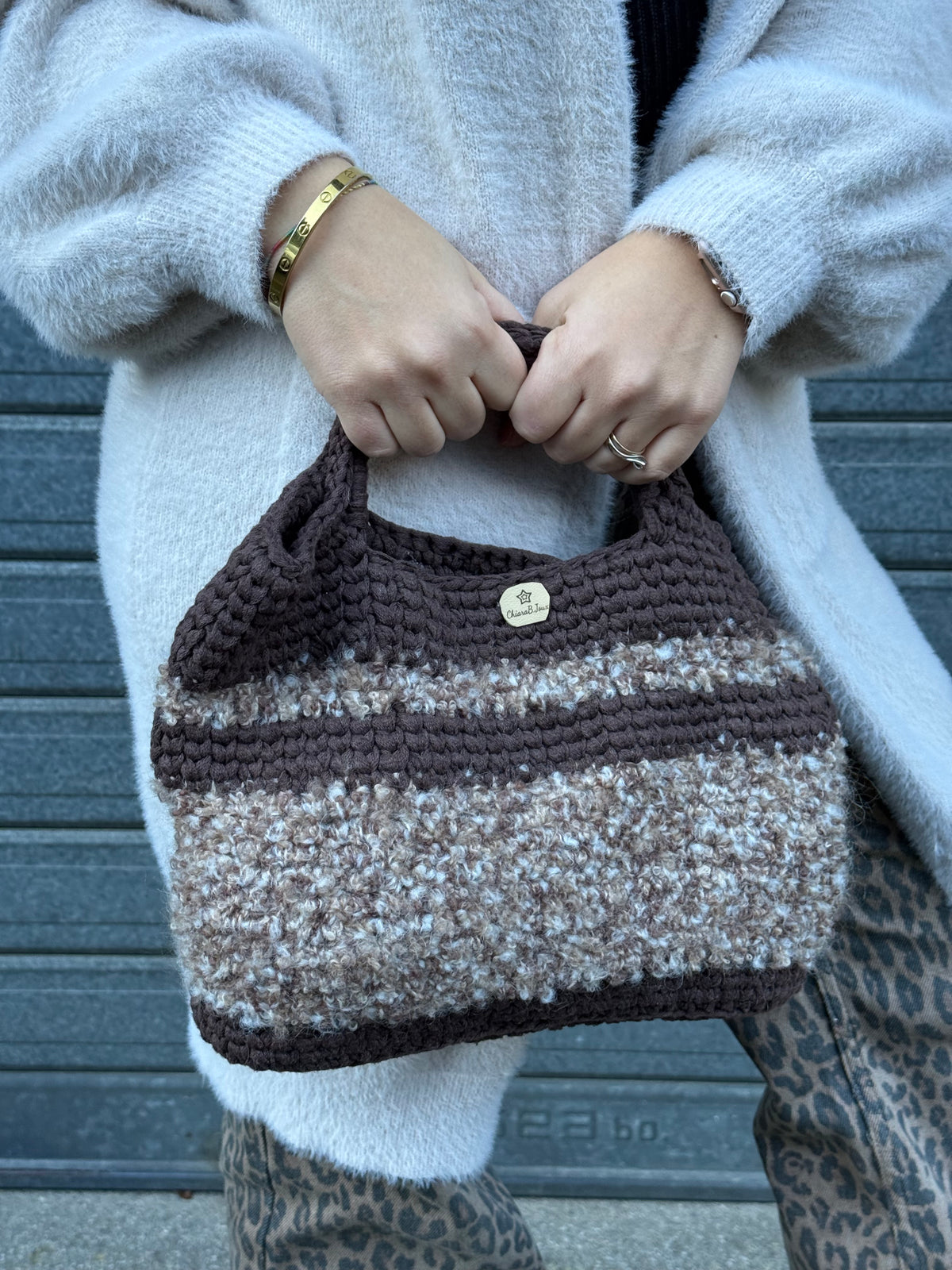 Borsa in lana fatta a mano